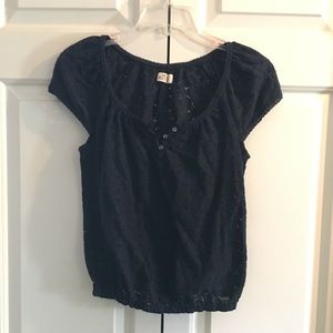 Hollister Lace Top with Cap Sleeves